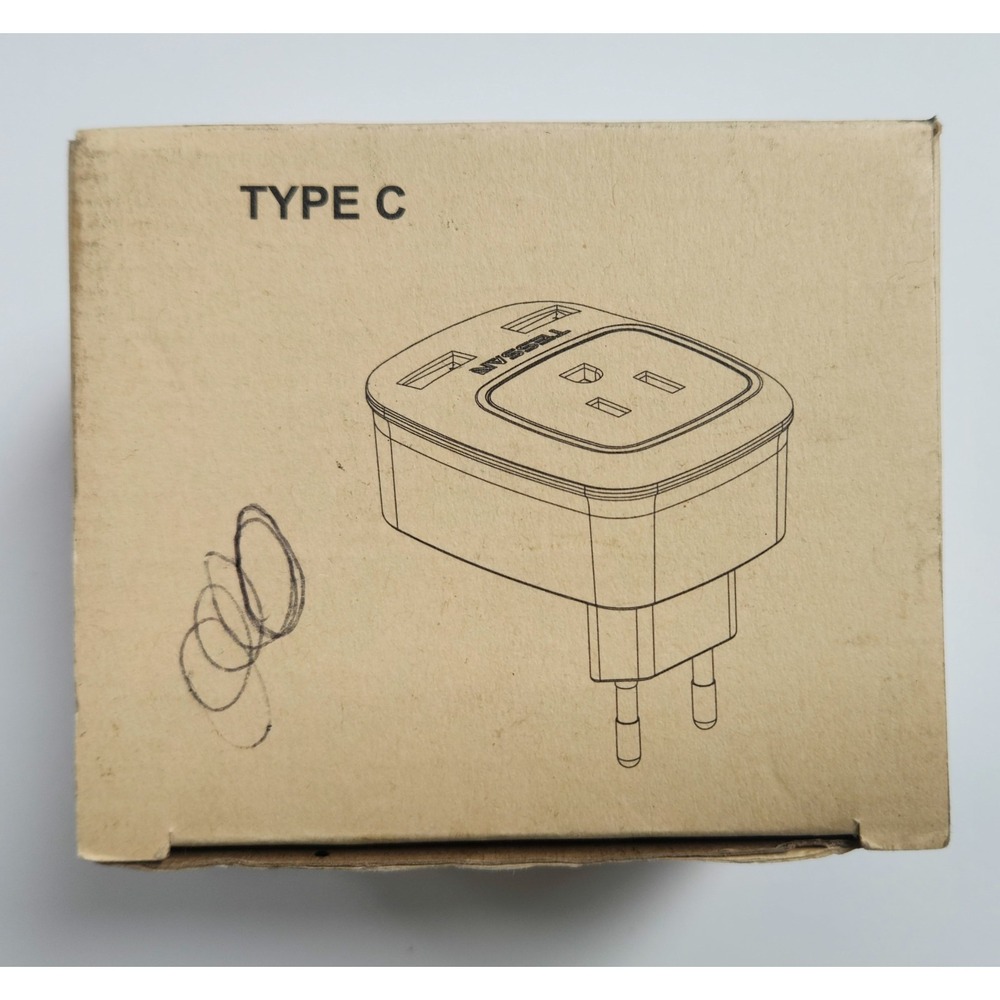 TESSAN Type C Power Plug Adapter 2 Pack‎ for US Travel to Europe, Asia